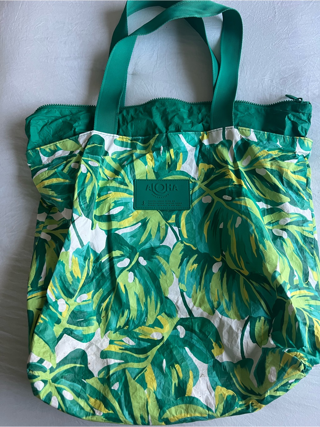Aloha Collection Lime, Yellow & White Tropical Tote